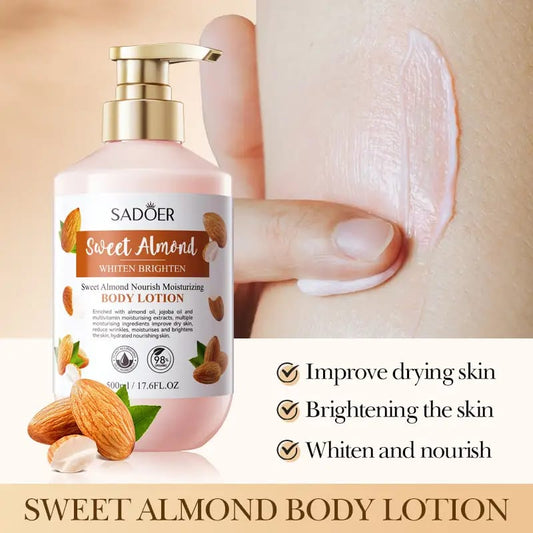 Moisturizing Whitening Body Lotion for Black Adults with Custom Private Label Organic Sweet Almond Body Milk